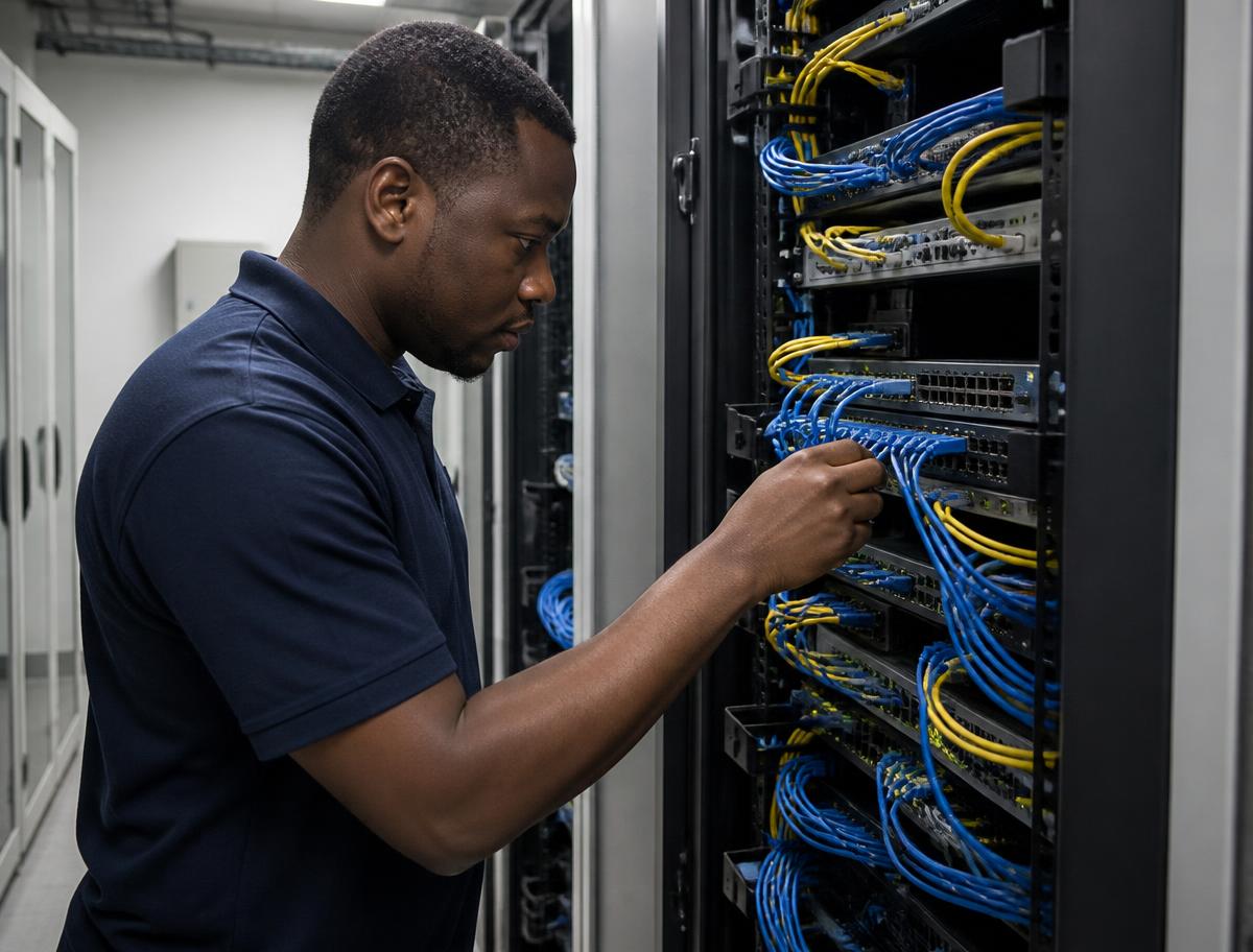 Salle réseau moderne équipée par CDS TECHNOLOGIES